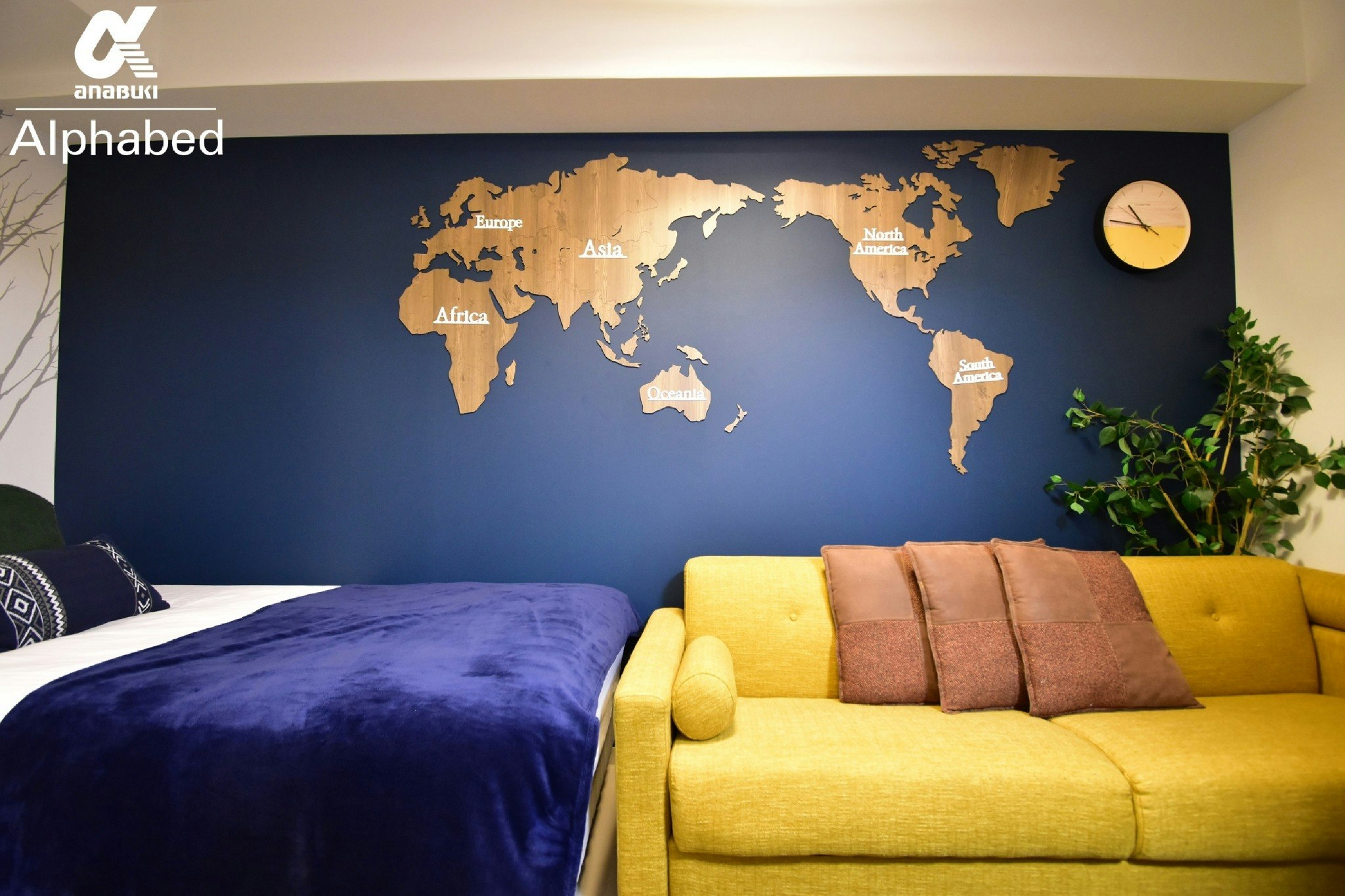 旅先で暮らすように過ごすワクワクの2段ベッドルーム【Alphabed岡山千日前101】